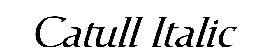 Catull Italic cкачати шрифт безкоштовно